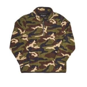 Hollywood Boys sz 6 camo quarter zip sweatshirt fleece New with tags WK9